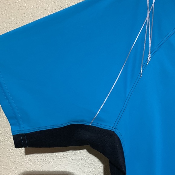 Pearl Isumi Men's Tee Activewear Elite L NWT  Blue Black Stretchy Reflective - Picture 6 of 16